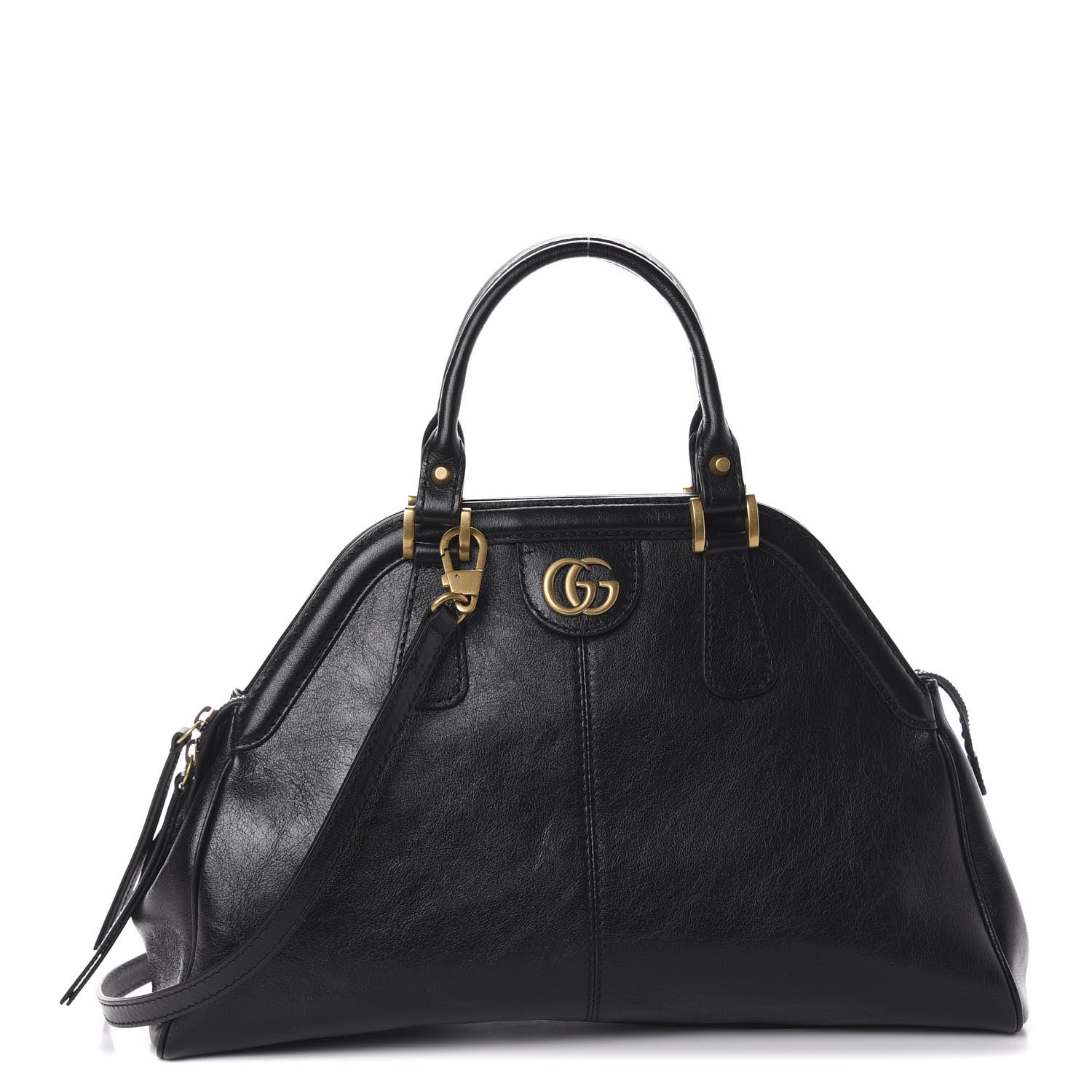 Gucci Calfskin Medium Re(Belle) Top Handle Bag Black 1 of 9
