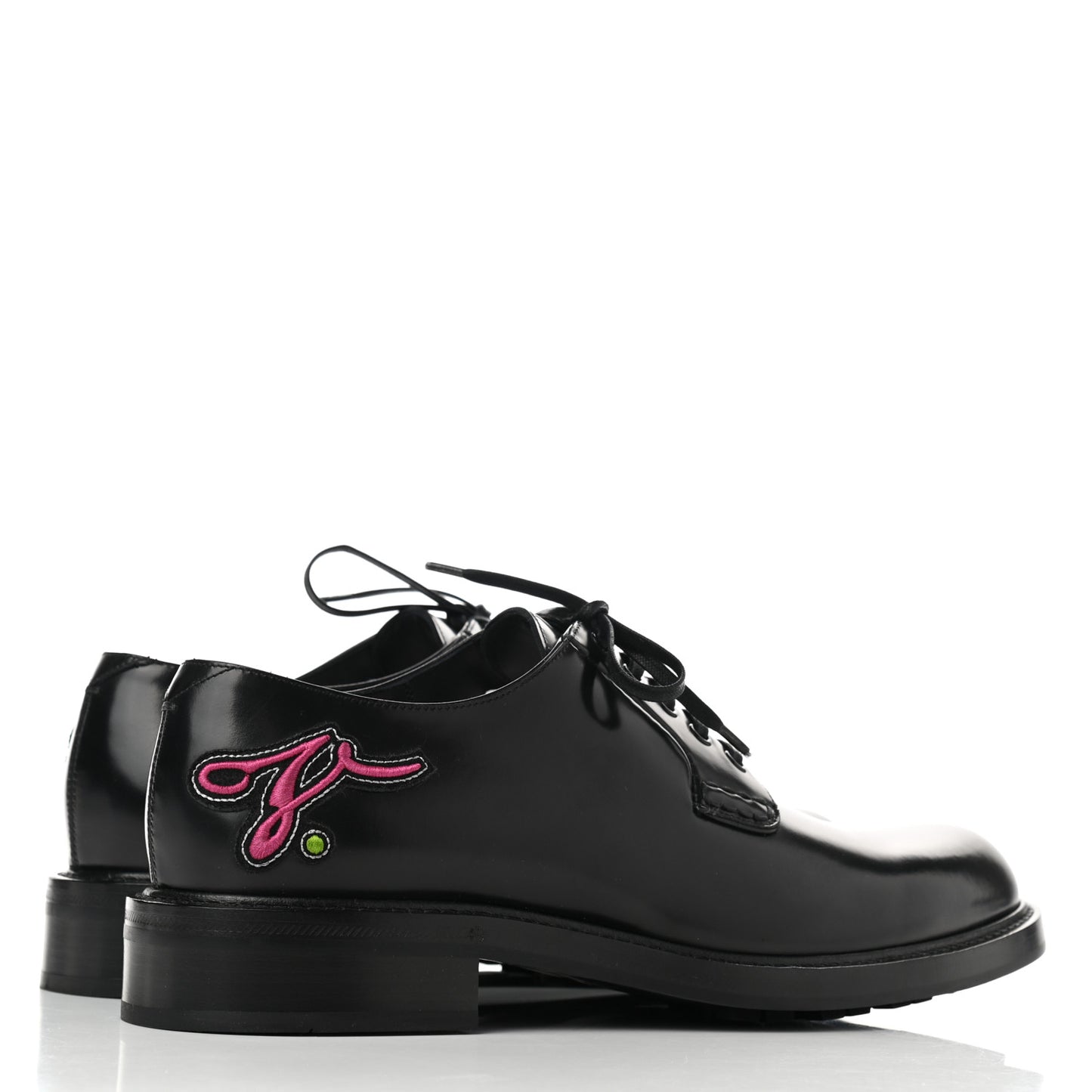 Calfskin Mens Derby Shoes 9 Black