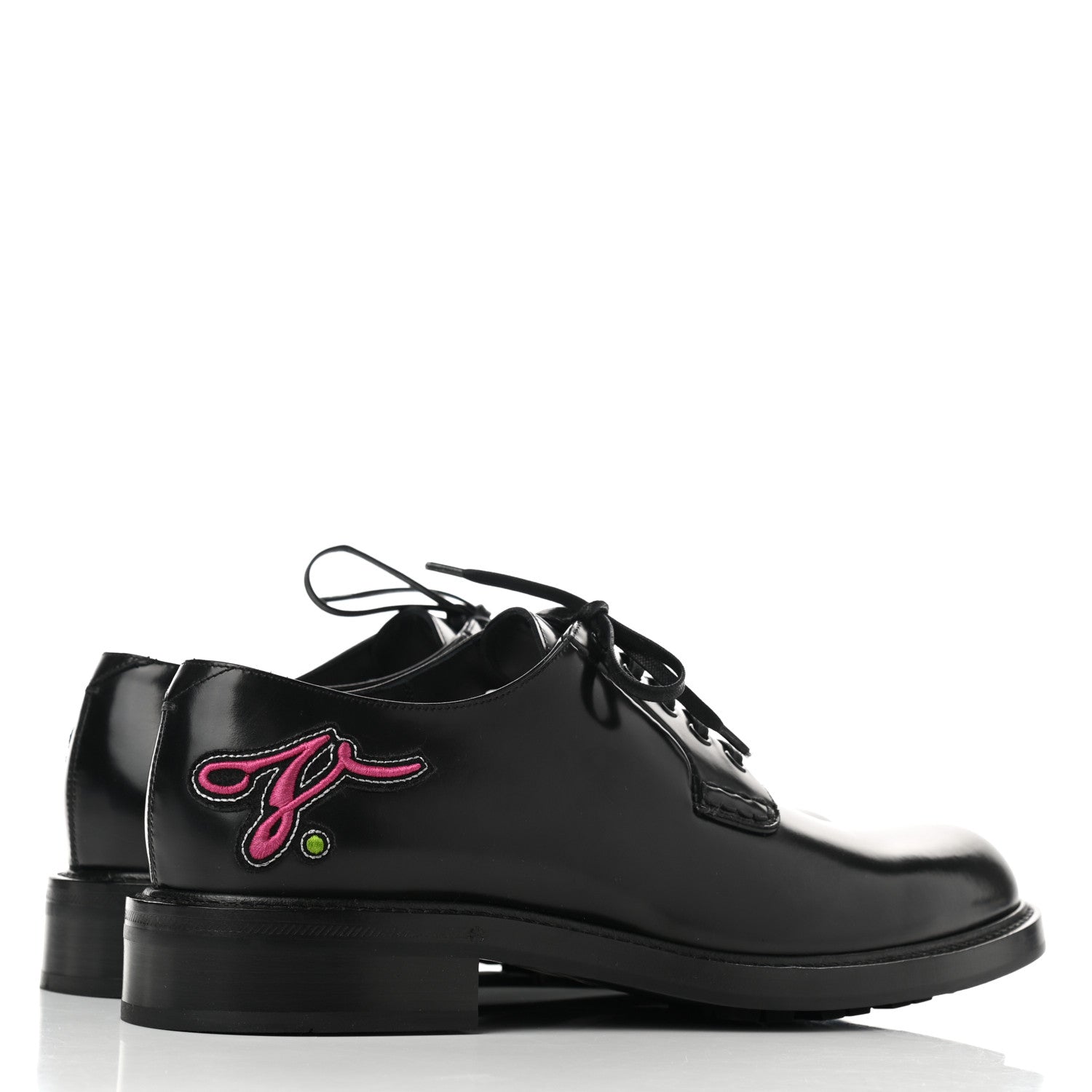 Louis Vuitton Calfskin Mens Derby Shoes 9 Black 4 of 8