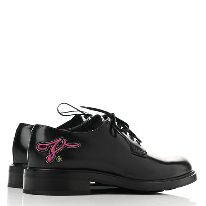 Louis Vuitton Calfskin Mens Derby Shoes 9 Black 4 of 8