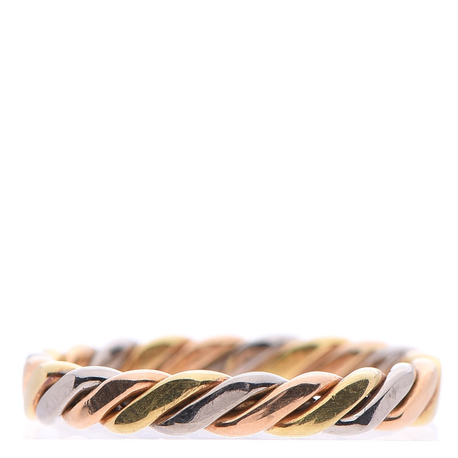 Christian Dior 18K Yellow Pink White Gold Twisted Ring 59 8.75 4 of 4