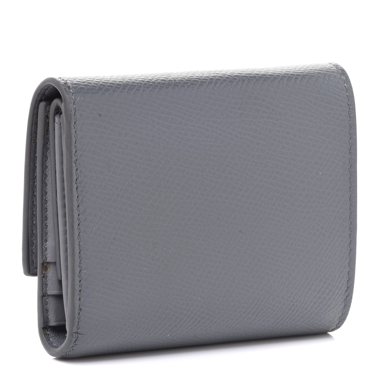 Celine Grained Calfskin Small Tri-Fold Wallet Grey 3 of 7