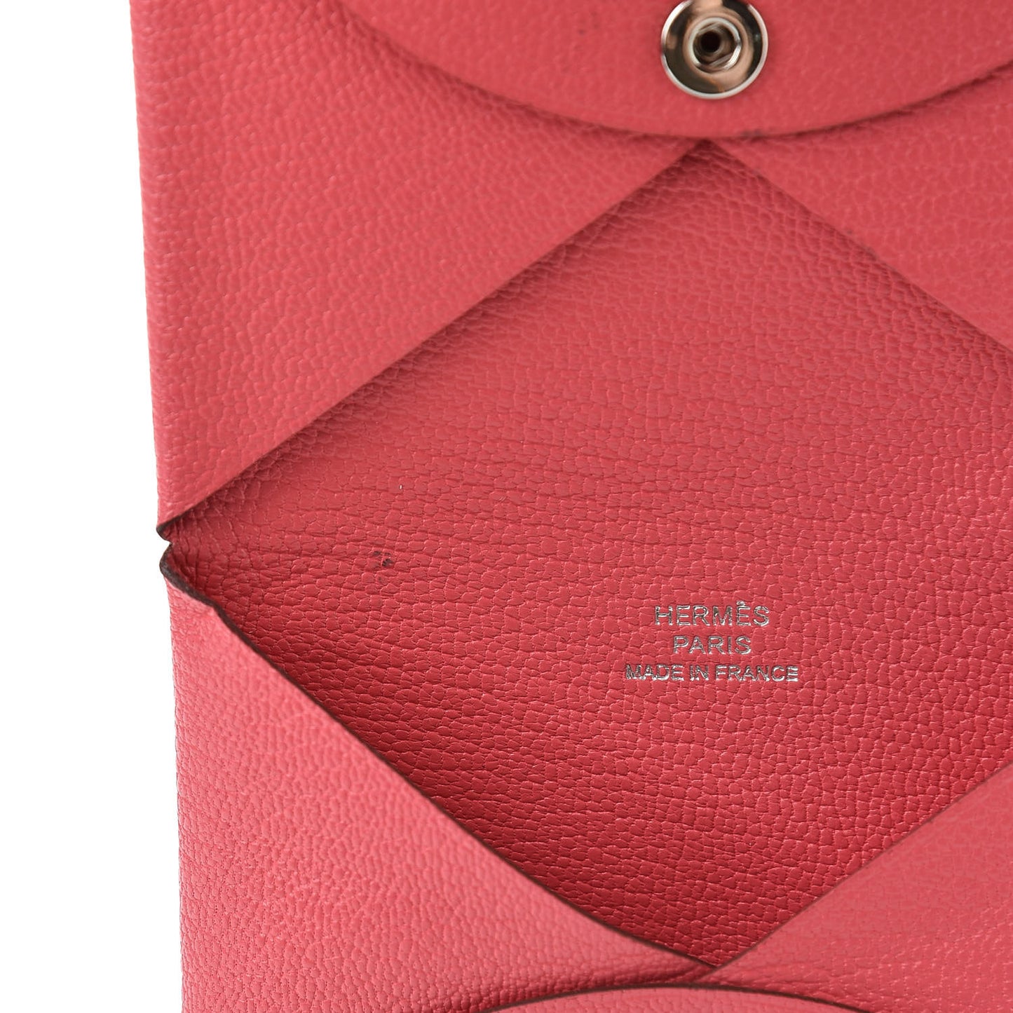 Chevre Mysore Calvi Card Case Rose Azalee