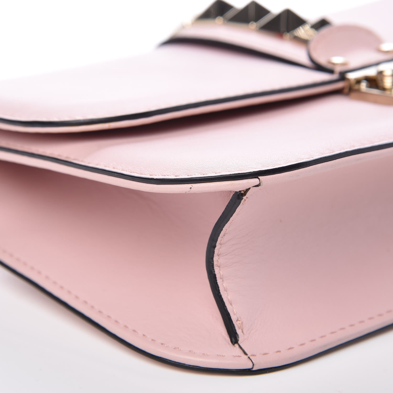 Valentino Garavani Vitello Medium Glam Lock Rockstud Flap Water Rose 9 of 11