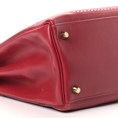Hermes Tadelakt Ghillies Retourne Kelly 35 Rubis 8 of 12
