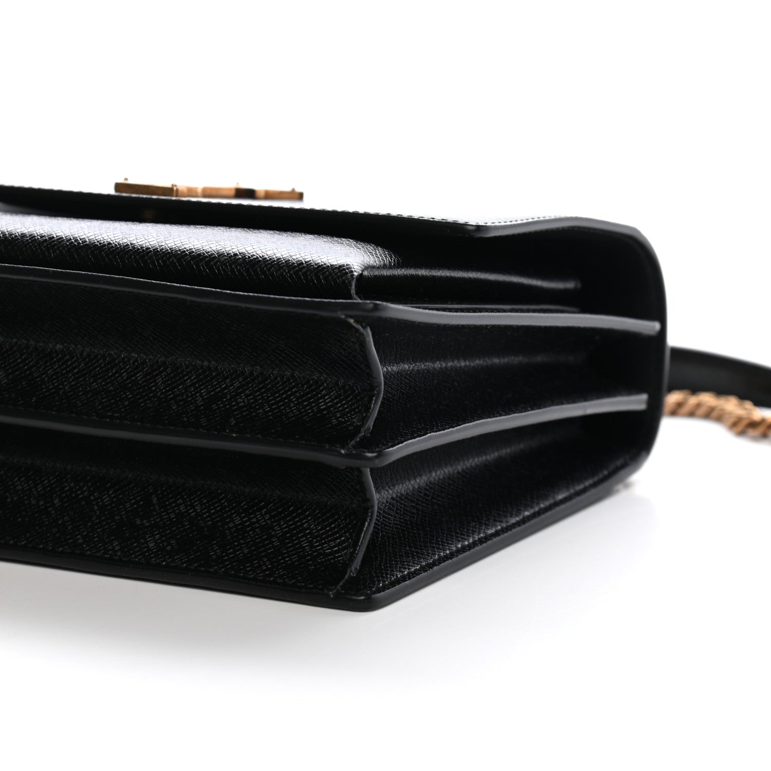 Saint Laurent Coated Bark Calfskin Medium Monogram Sunset Black 8 of 8