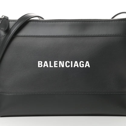 Balenciaga Calfskin Logo Shouder Bag Black 8 of 12