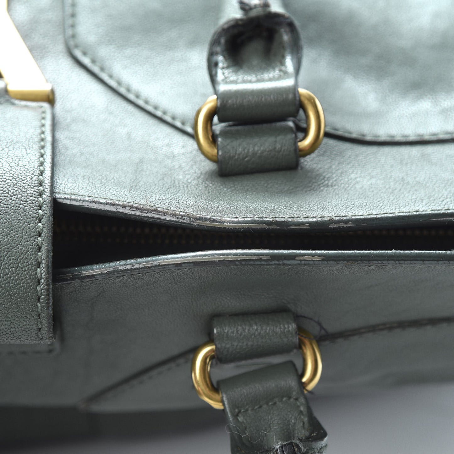 Calfskin Medium Classic Y Cabas Thyme