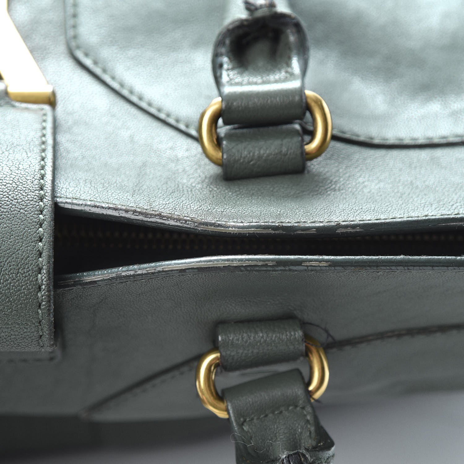 Saint Laurent Calfskin Medium Classic Y Cabas Thyme 16 of 20