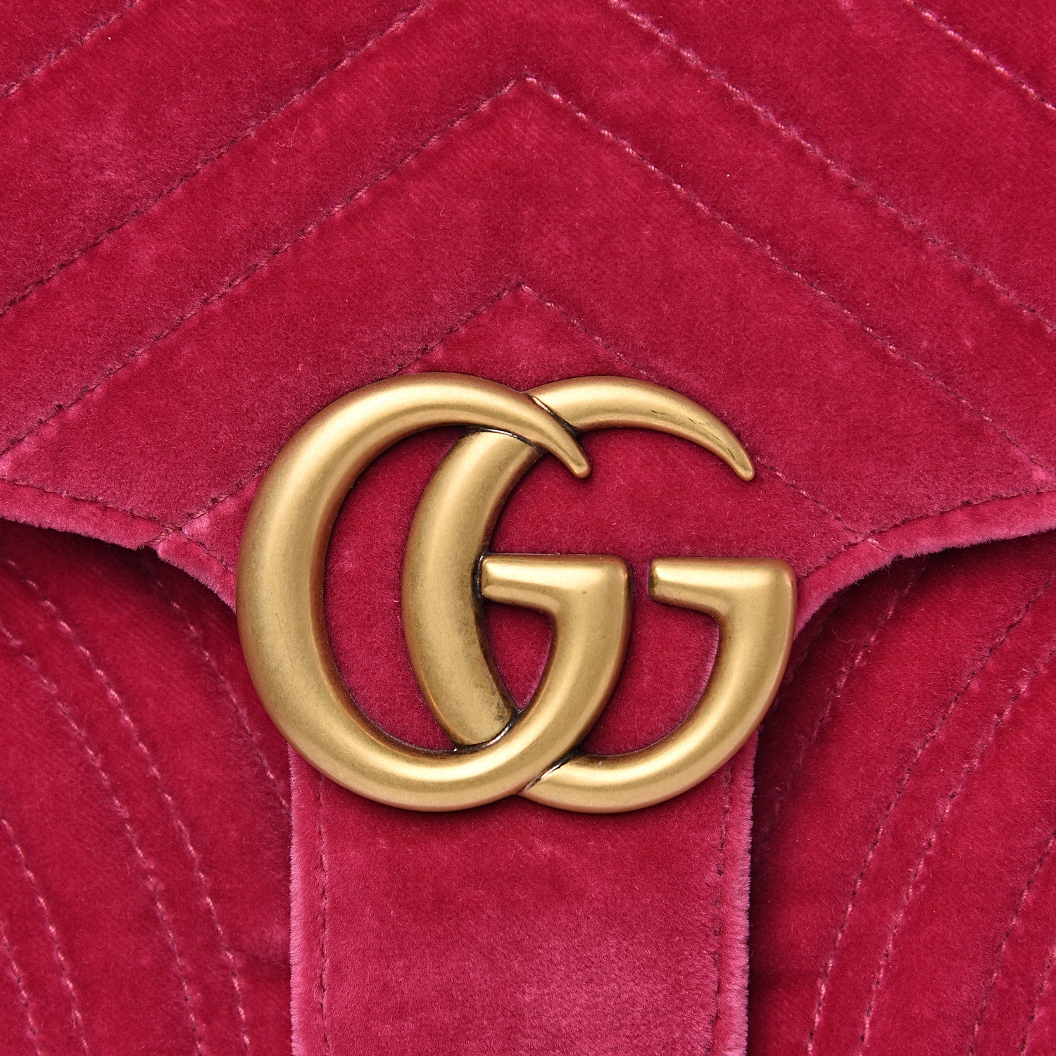 Gucci Velvet Matelasse Small GG Marmont Shoulder Bag Light Raspberry Rose 10 of 10