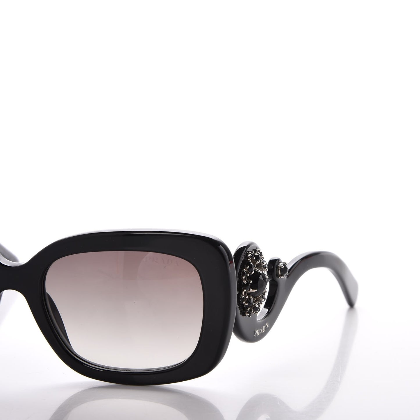 Crystal Ornate Square Baroque Sunglasses SPR 33P Black