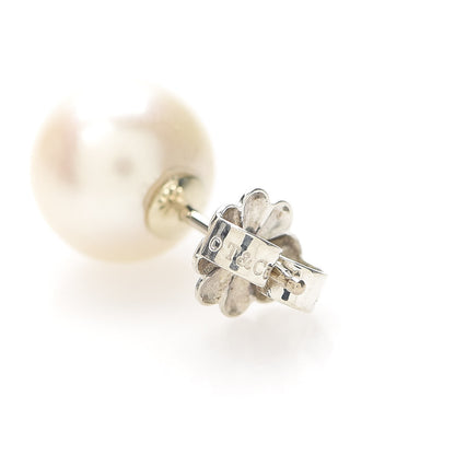 Tiffany Sterling Silver Freshwater Pearl 8-9mm Ziegfeld Earrings 4 of 5