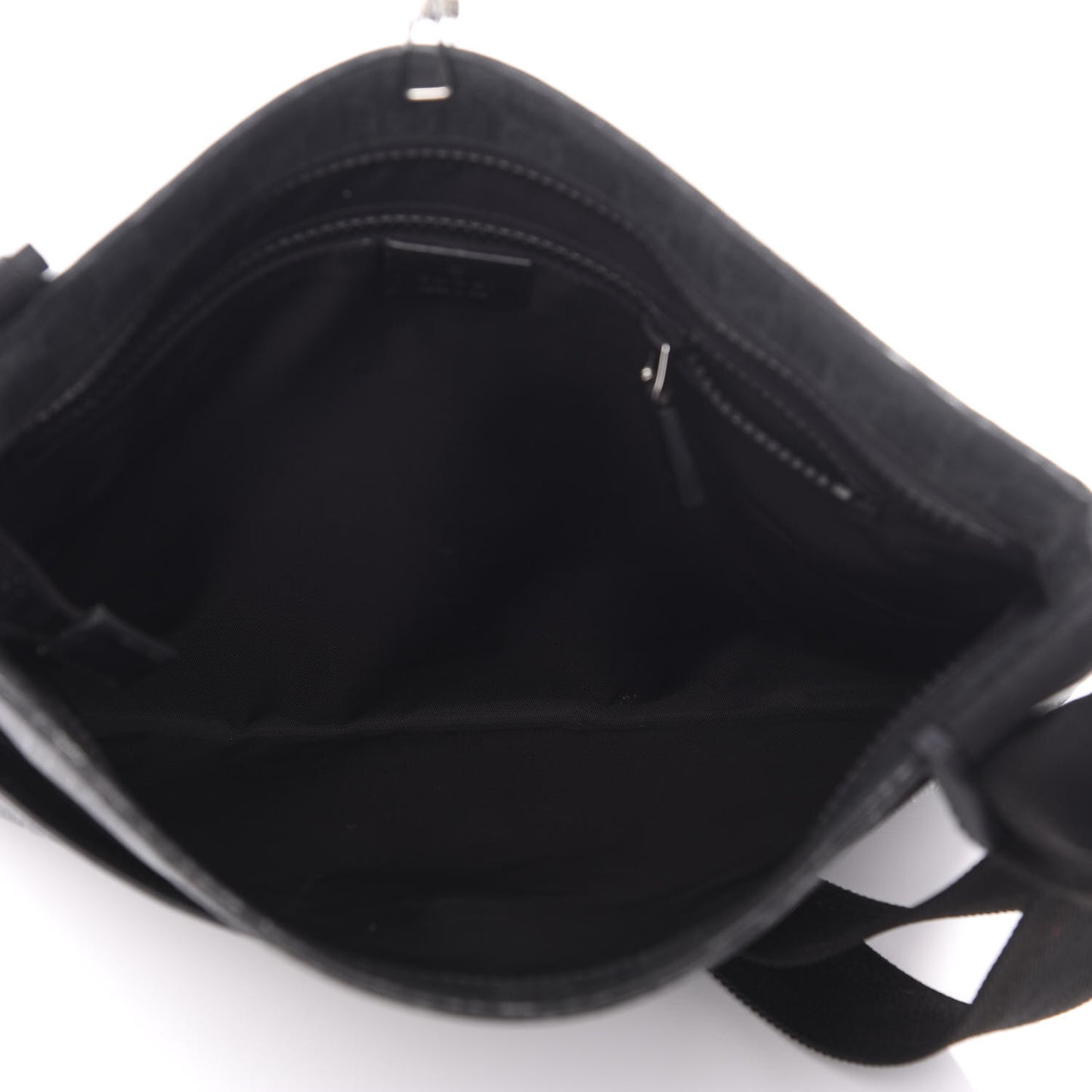 GG Plus Monogram Medium Flat Messenger Bag Black