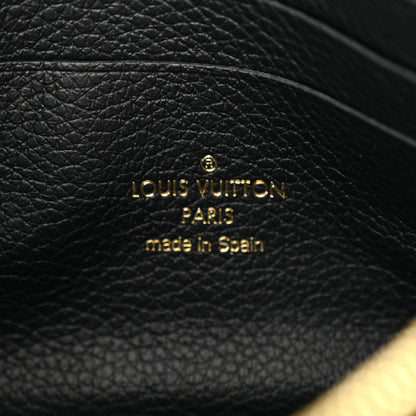 Louis Vuitton Empreinte Monogram Giant Double Zip Pochette Black Cream 7 of 11