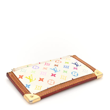 Louis Vuitton Monogram Multicolor Key Pouch White 4 of 9