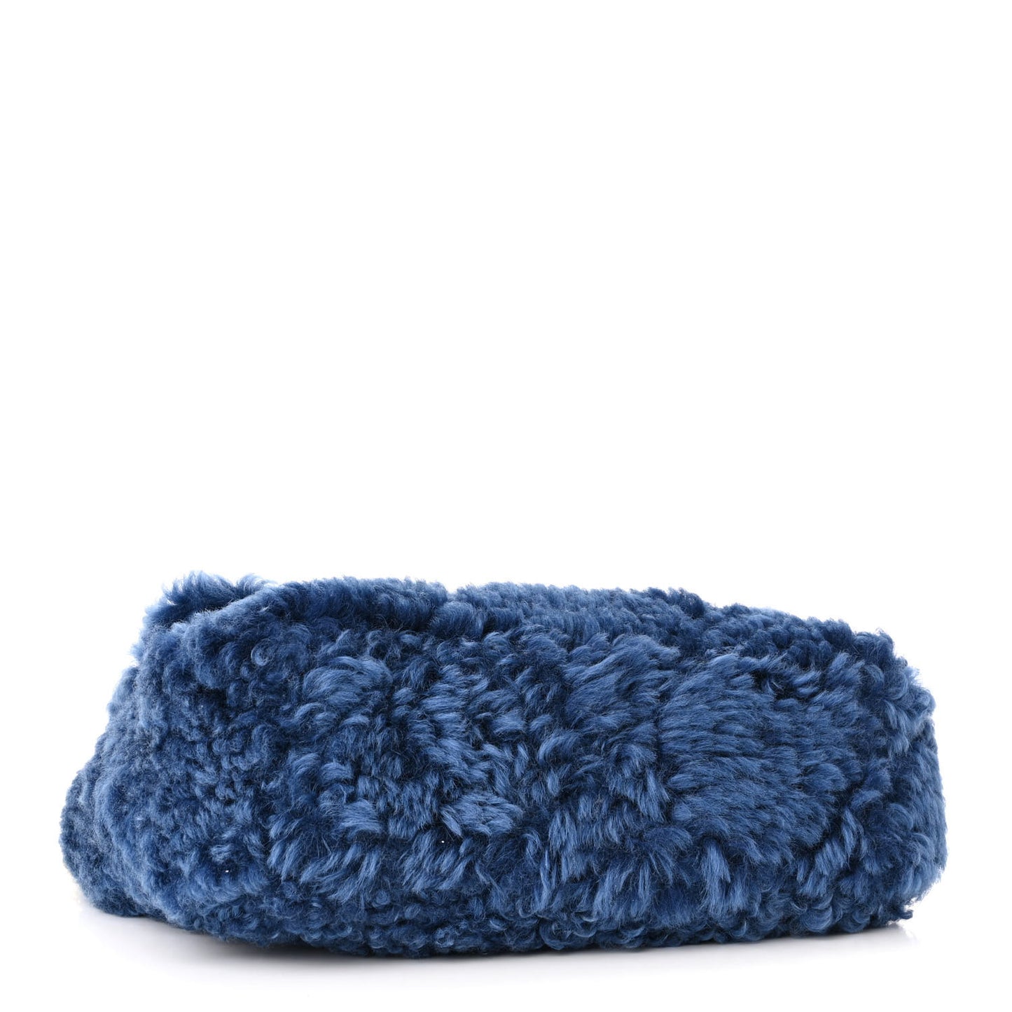 Shearling Sheepskin Large Chanel 19 Flap Blue