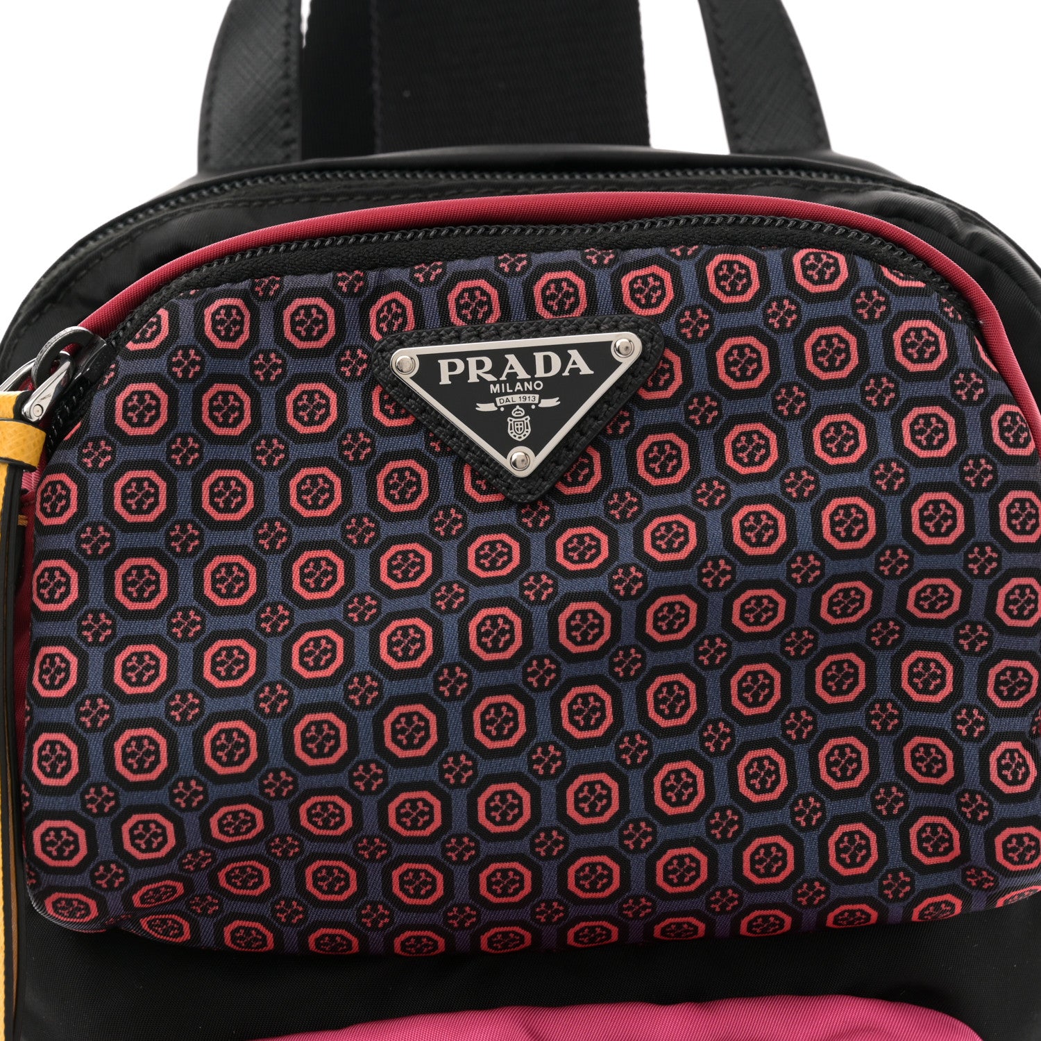 Prada Tessuto Stampato Nylon Otta Print Sling Backpack Pink Multicolor 8 of 10