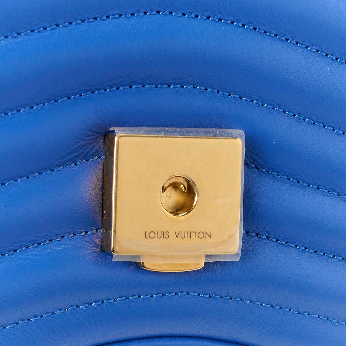 LOUIS VUITTON Calfskin New Wave Chain PM Blue Neon