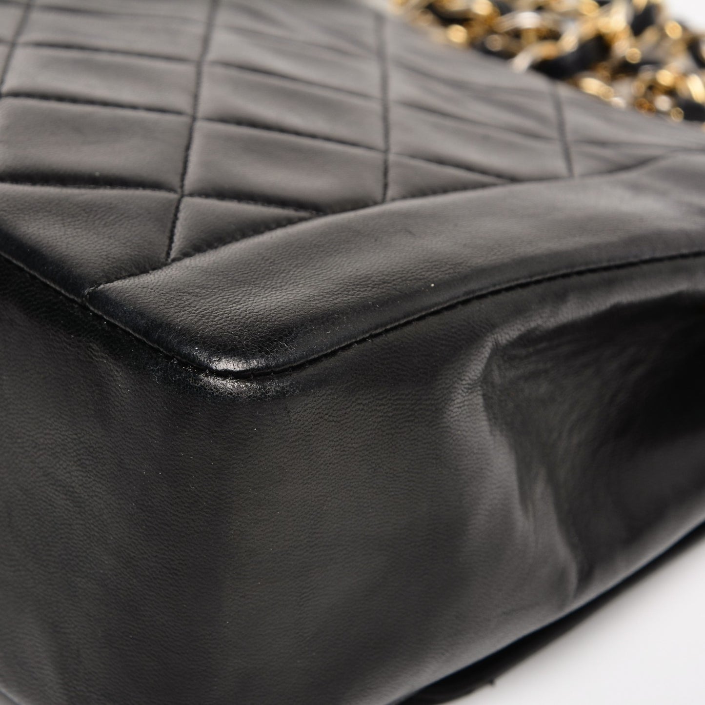 Lambskin Quilted Medium Single Flap Black