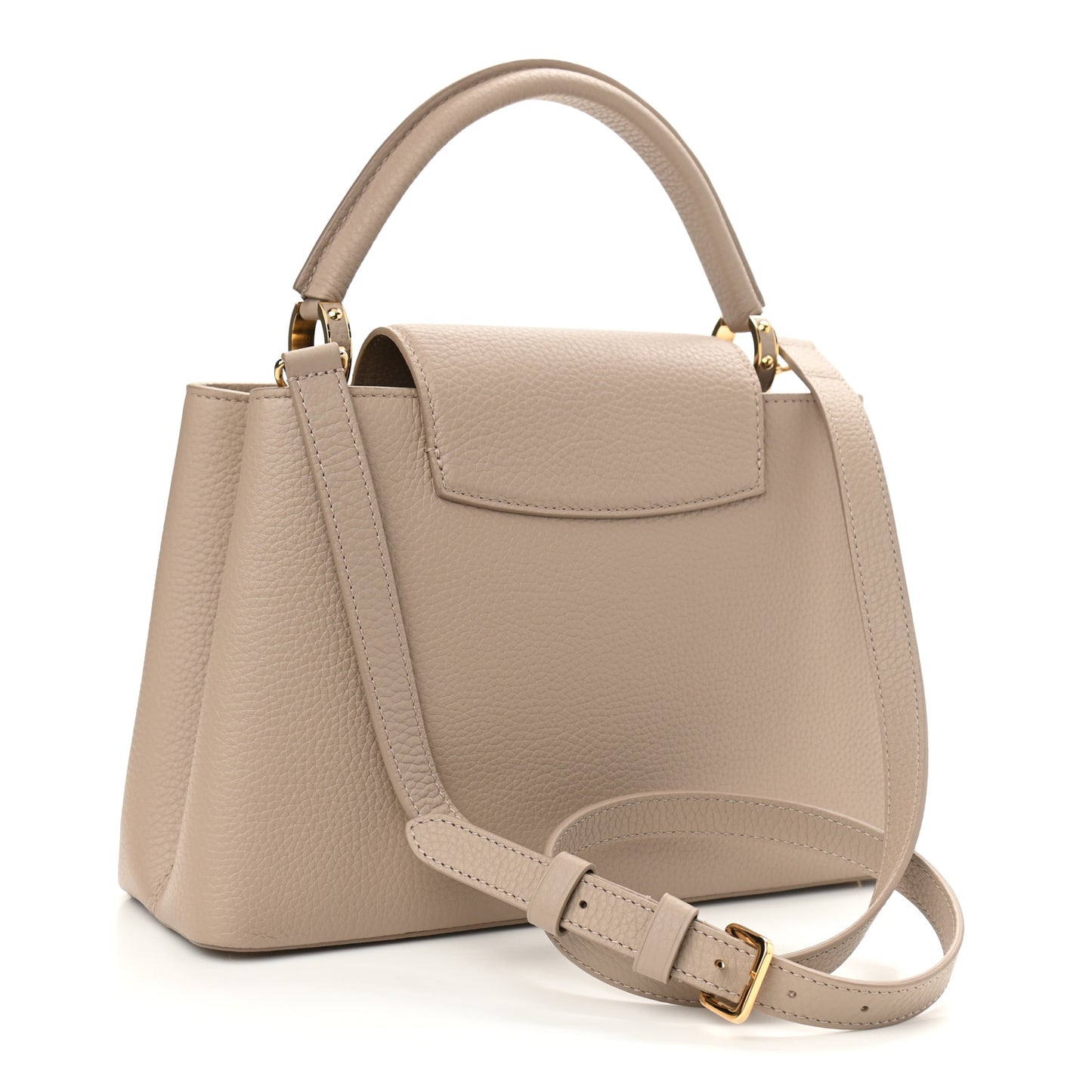 Taurillon Studded Sol Capucines PM Galet
