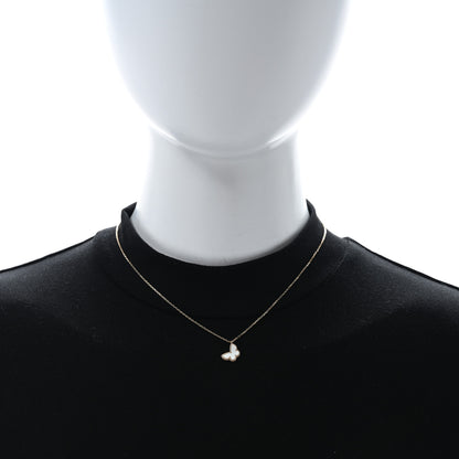 Van Cleef & Arpels VAN CLEEF & ARPELS 18K Yellow Gold Mother of Pearl Sweet Alhambra Butterfly Pendant Necklace 3 of 4