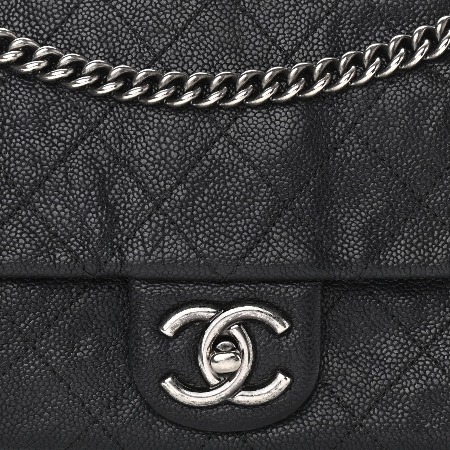 Chanel Caviar Quilted Medium Simply CC Flap Black 8 of 10