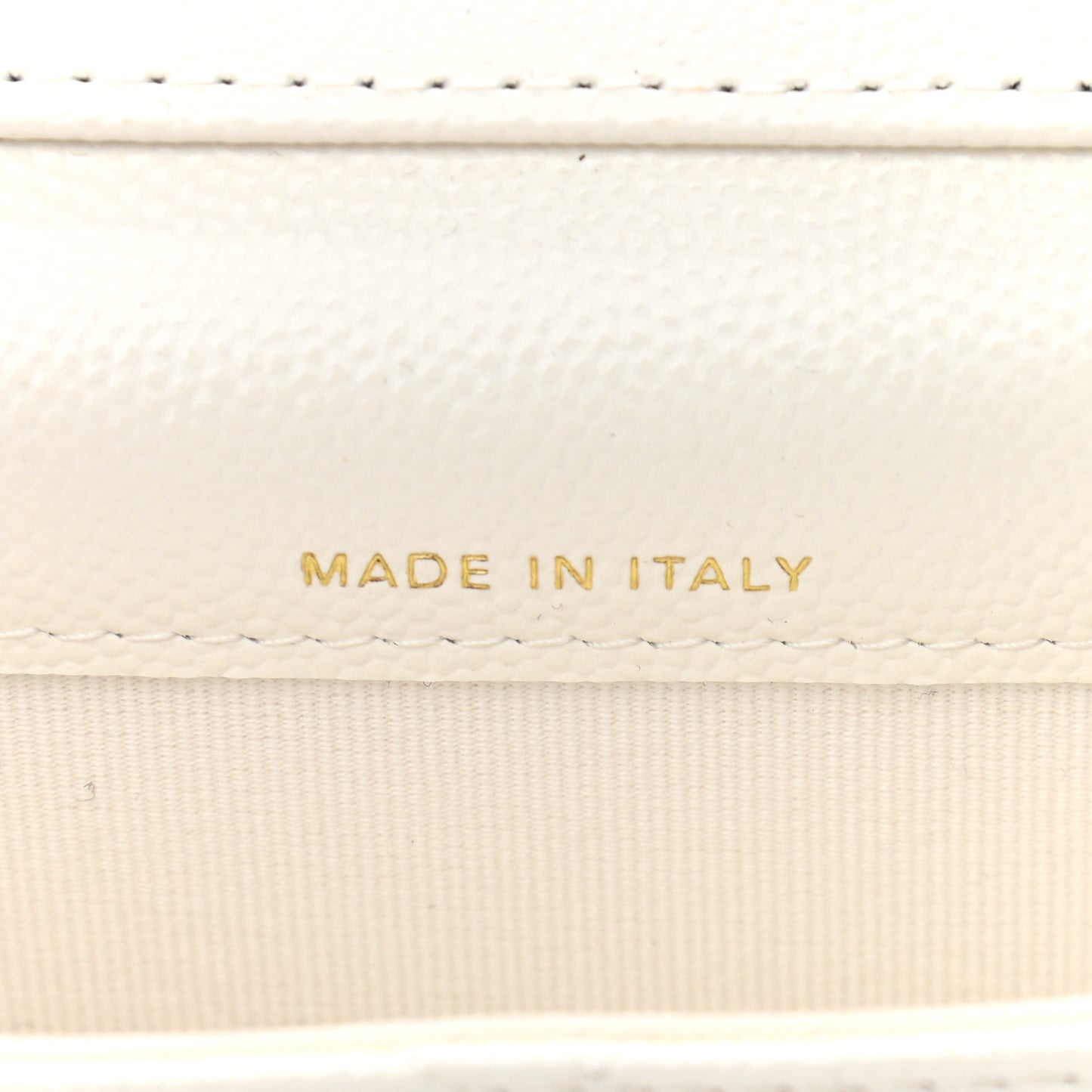 Caviar Quilted Mini Chain Bag White