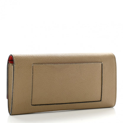 Celine Drummed Calfskin Large Multifunction Flap Wallet Dune 4 of 12