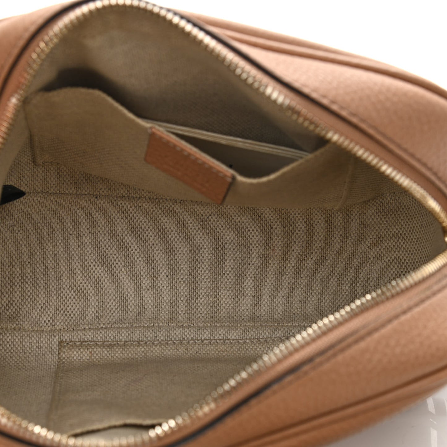 Pebbled Calfskin Small Soho Disco Bag Camelia