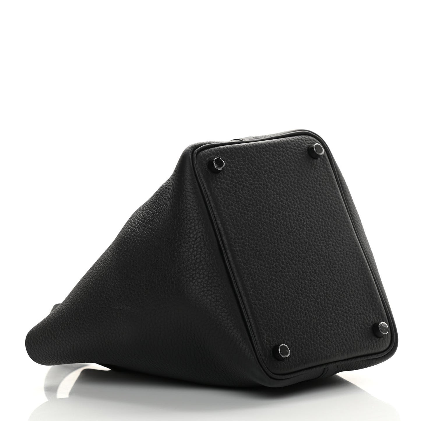 Taurillon Clemence Monochrome Picotin Lock 18 PM Black