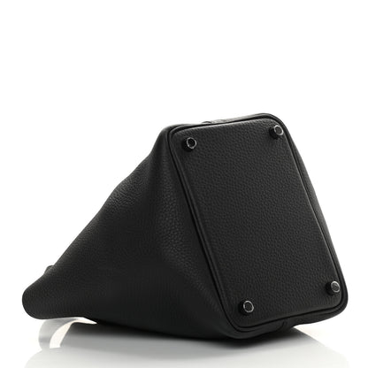 Hermes Taurillon Clemence Monochrome Picotin Lock 18 PM Black 4 of 12