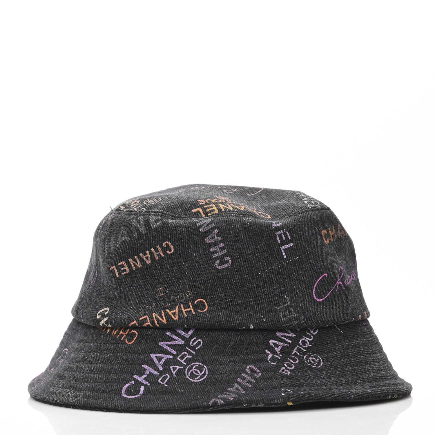 Chanel Denim Mood Cloche Bucket Hat S Black 4 of 7