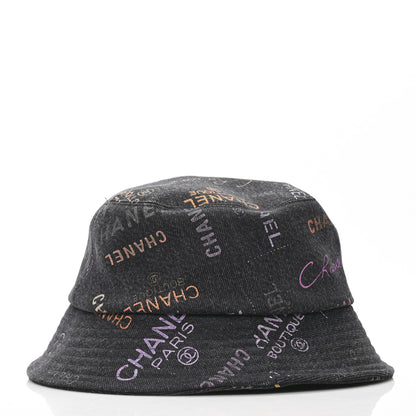 Chanel Denim Mood Cloche Bucket Hat S Black 4 of 7