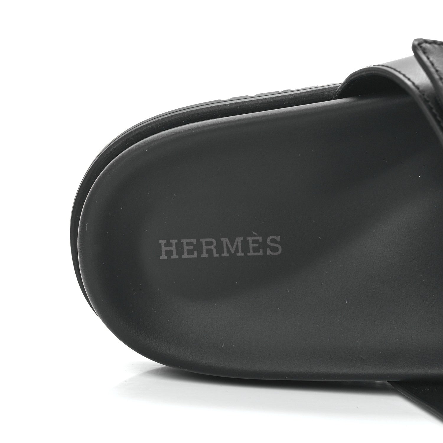 Hermes Calfskin Womens Chypre Sandals 40 Black 7 of 9