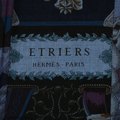 Hermes Cashmere Silk Della Cavalleria Shawl 140 2 of 8