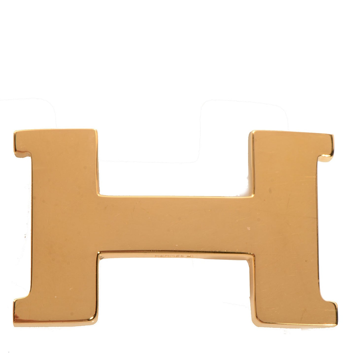 Polished 24mm H Belt Buckle Gold
