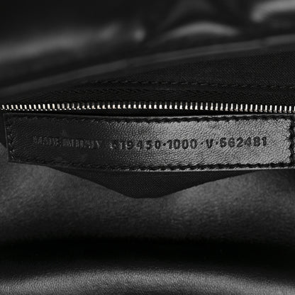 Balenciaga Nappa Calfskin Quilted Touch B Puffy Clutch Black 7 of 10