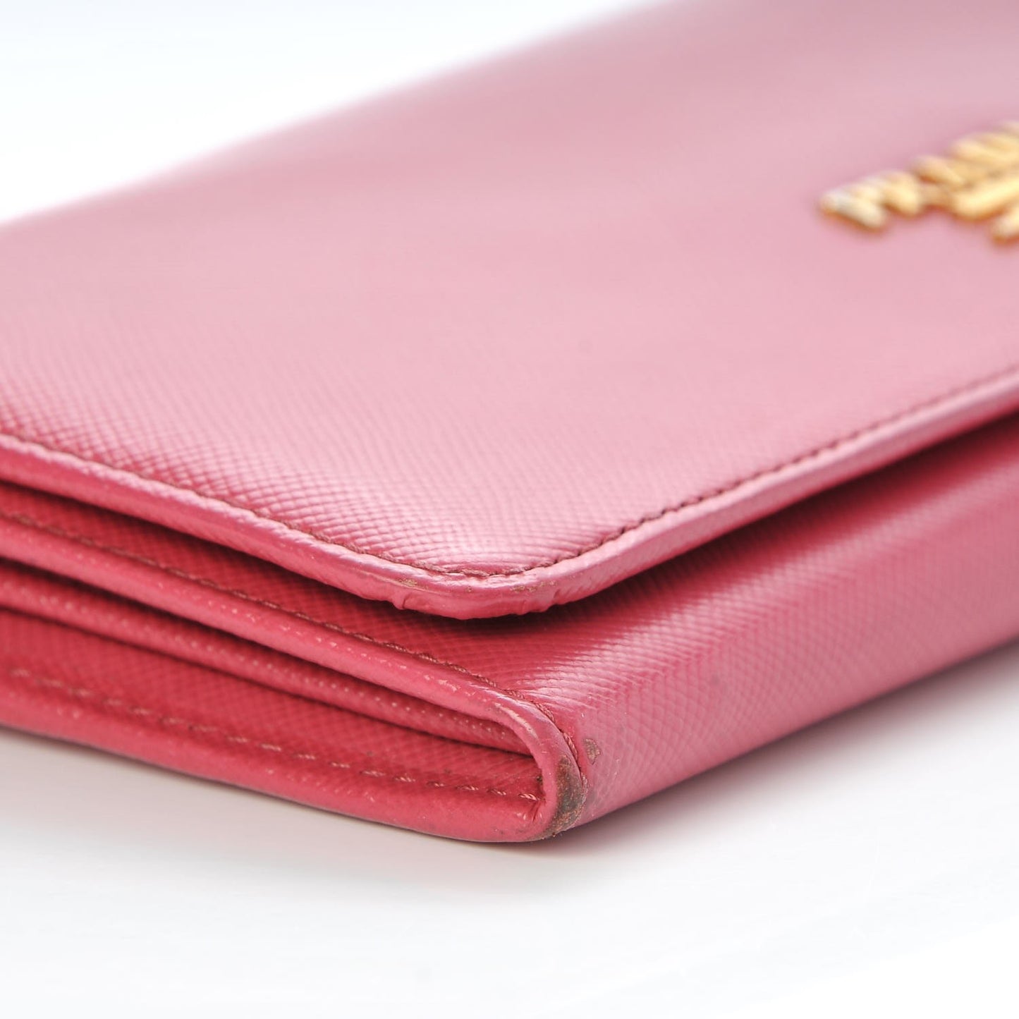 Saffiano Metal Continental Flap Wallet Peonia