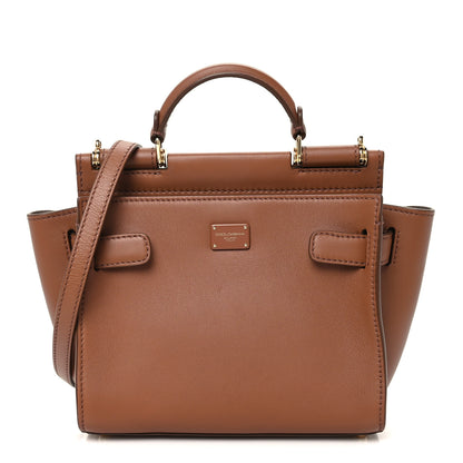 Dolce & Gabbana DOLCE GABBANA Vitello Morbido Small Sicily 62 Bag Brown 1 of 9