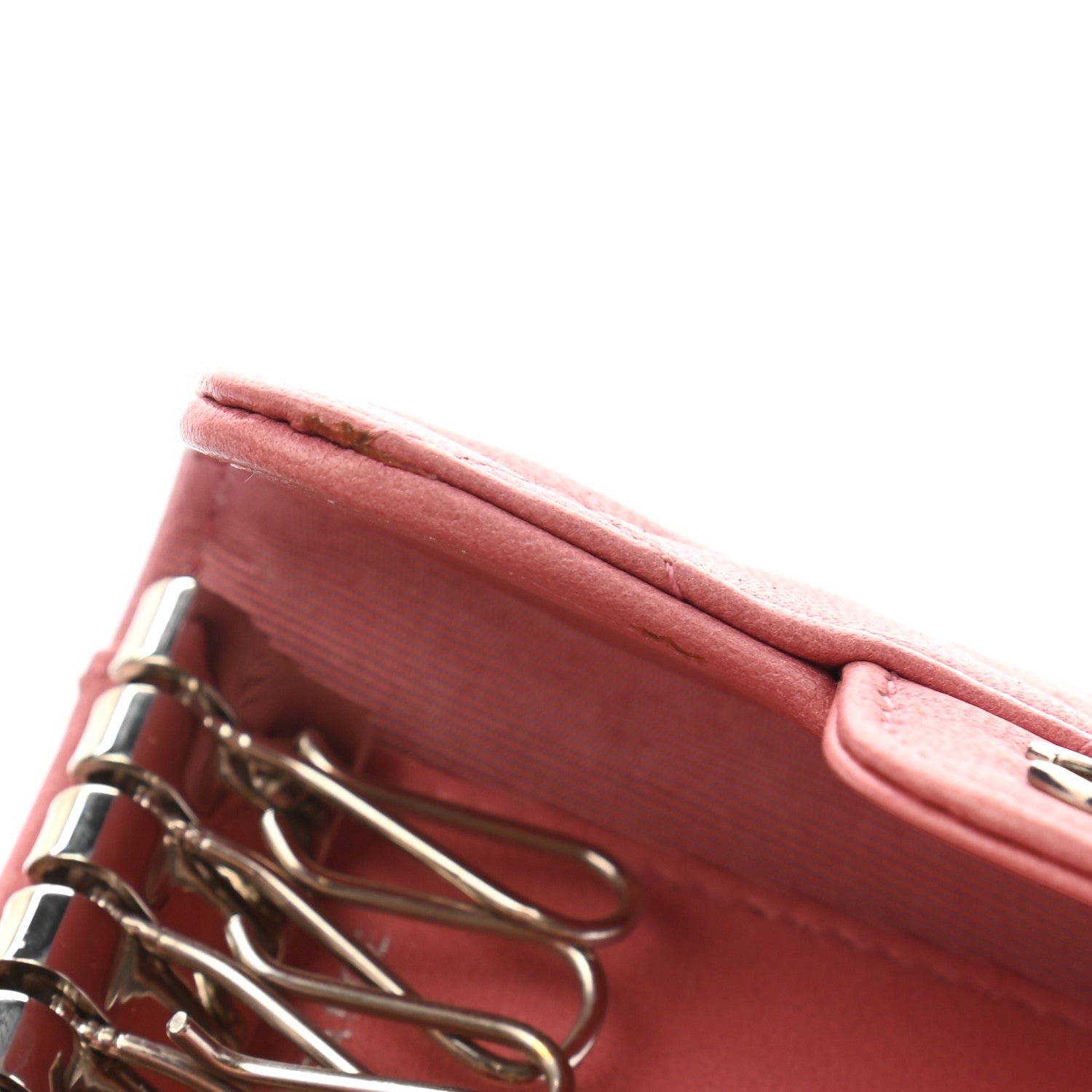 Chanel Lambskin Quilted 6 Key Holder Pink 9 of 9