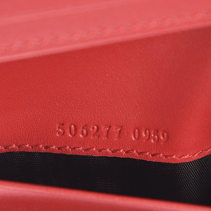 Gucci GG Supreme Monogram Bosco Patch Card Case Wallet Beige Malva Hibiscus Red 7 of 8
