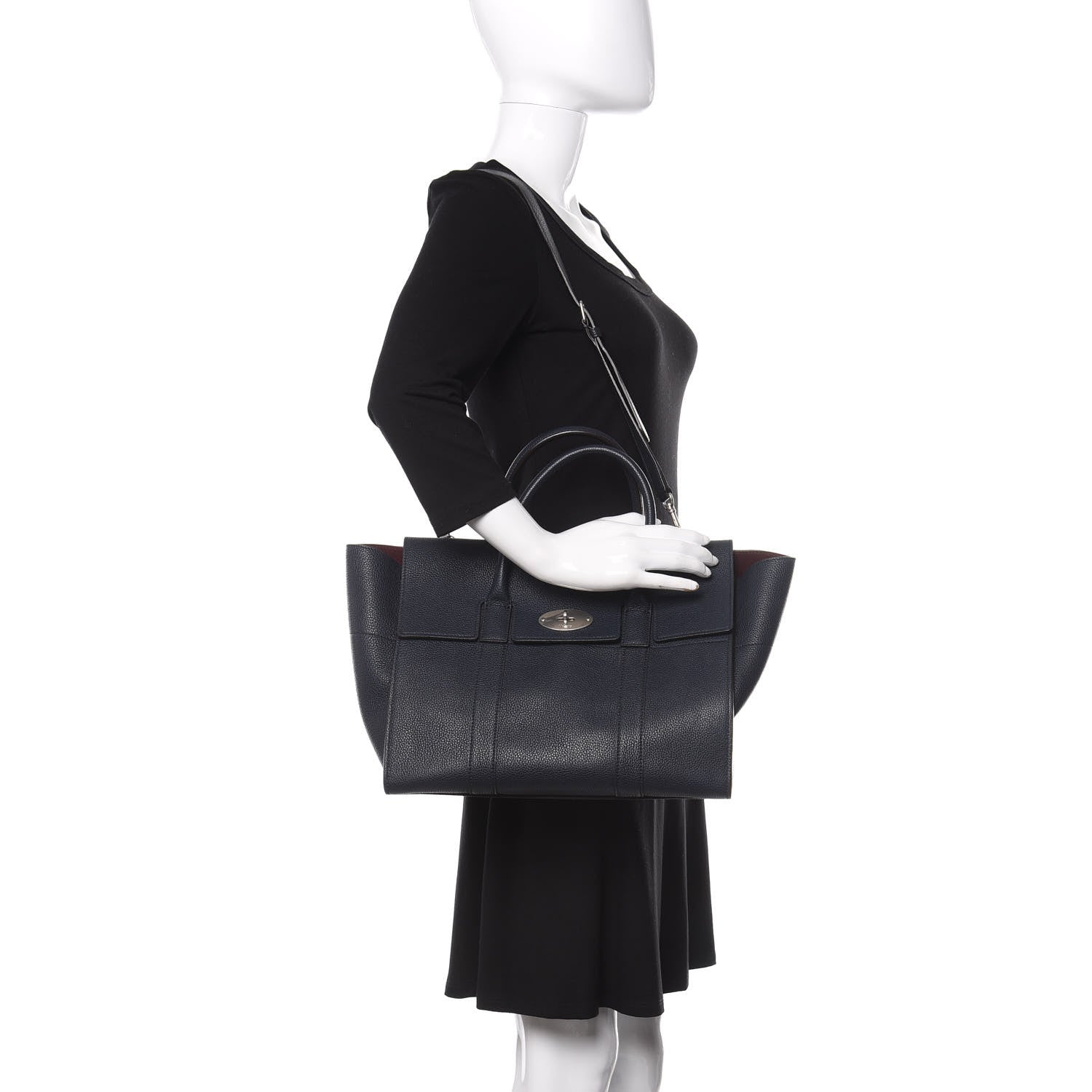 Mulberry Soft Grain Calfskin Bayswater Navy 2 of 15