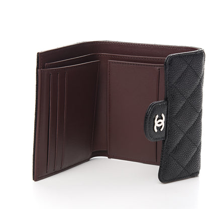 Chanel Caviar Quilted Compact Flap Wallet Black 4 of 7