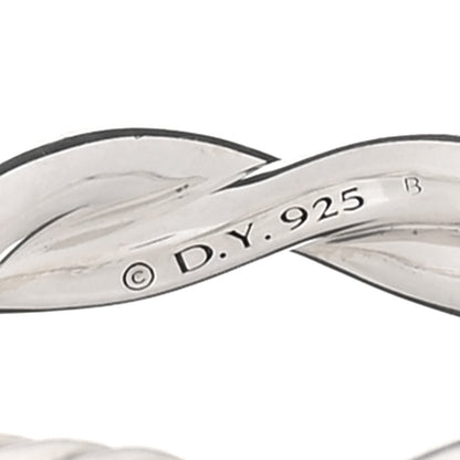 David Yurman Sterling Silver Diamond Petite Infinity Twist Ring 50 5.5 4 of 4