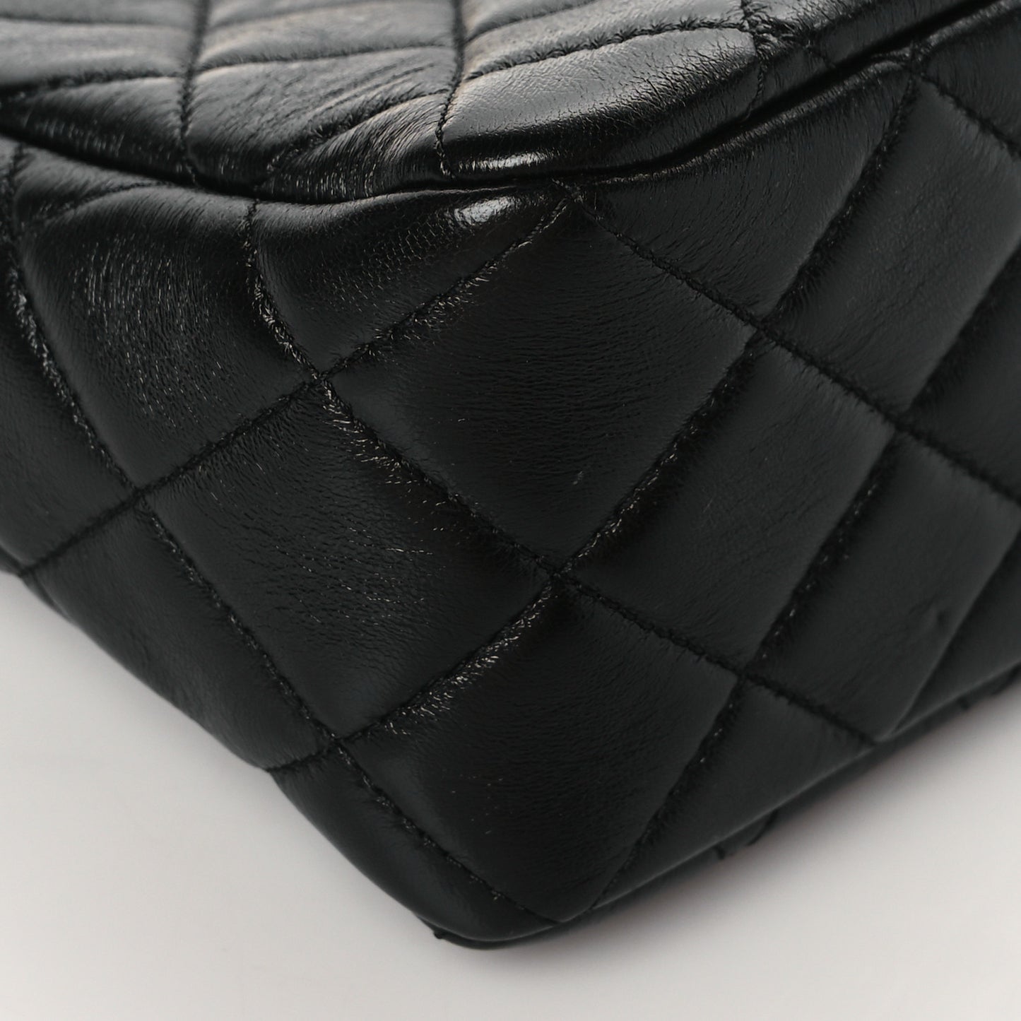 Lambskin Quilted Multi Chain Hobo Black