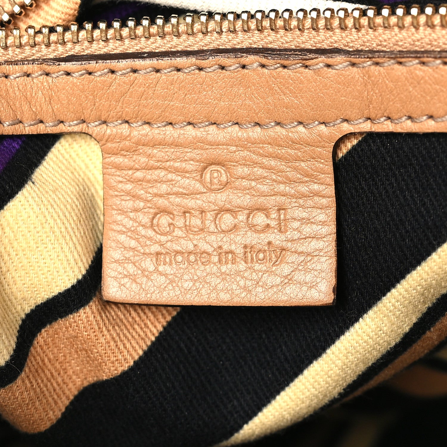 Gucci Calfskin Medium Britt Tassel Shoulder Bag Beige 6 of 9