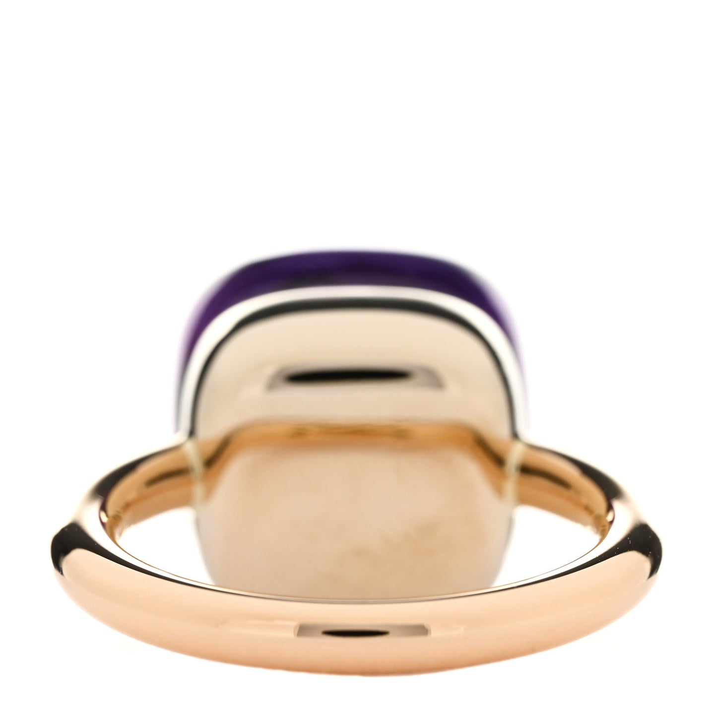18K Rose Gold Amethyst Nudo Assoluto Ring 55 7.25