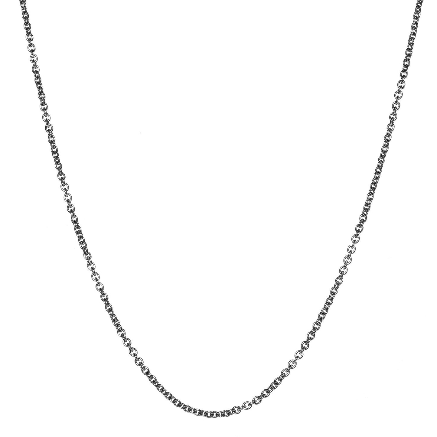 18K White Gold Chaine D'Ancre Punk Short Necklace