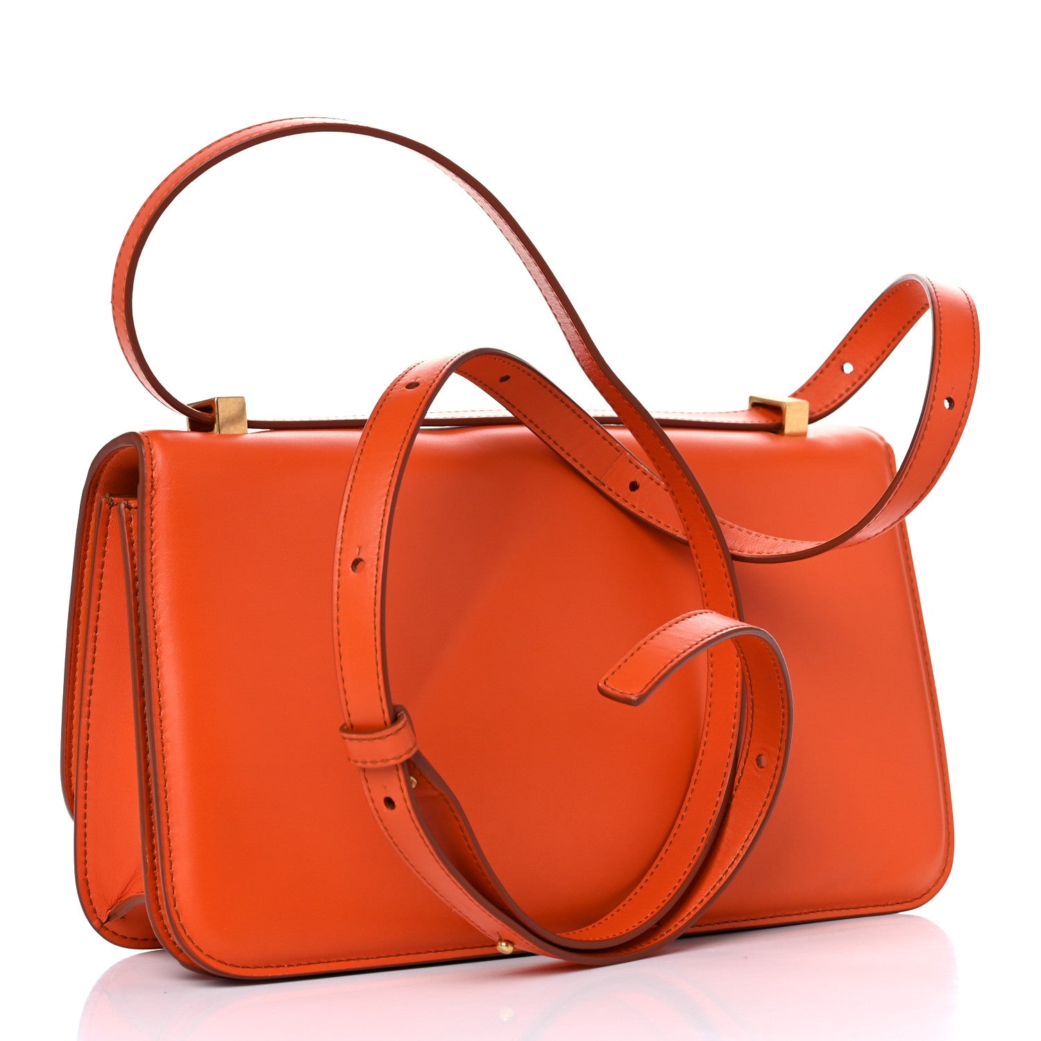 Bottega Veneta Spazzolato Calfskin Classic BV Classic Bag Orange 3 of 13