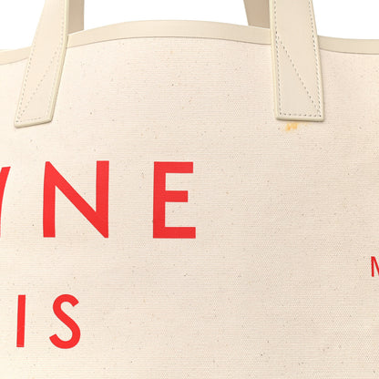 Celine Textile Medium Made In Tote Natural Red 9 of 19